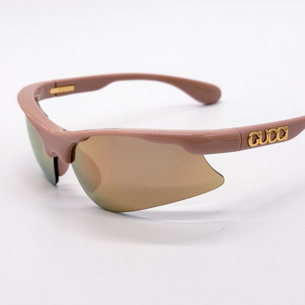 NEW GUCCI GG1774S 004 PINK MIRROR MASK UNISEX SUNGLASSES GUCCI - Picture 4 of 12